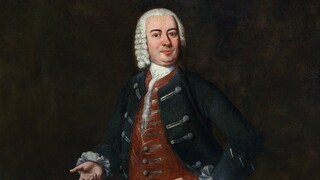 Historisches Gemälde eines edel gekleideten Herren mit weißer Perücke.